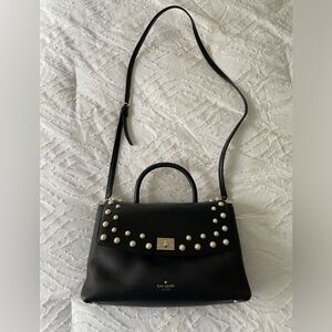 Kate Spade Serrano Black Pearl Handbag & Wallet - EUC